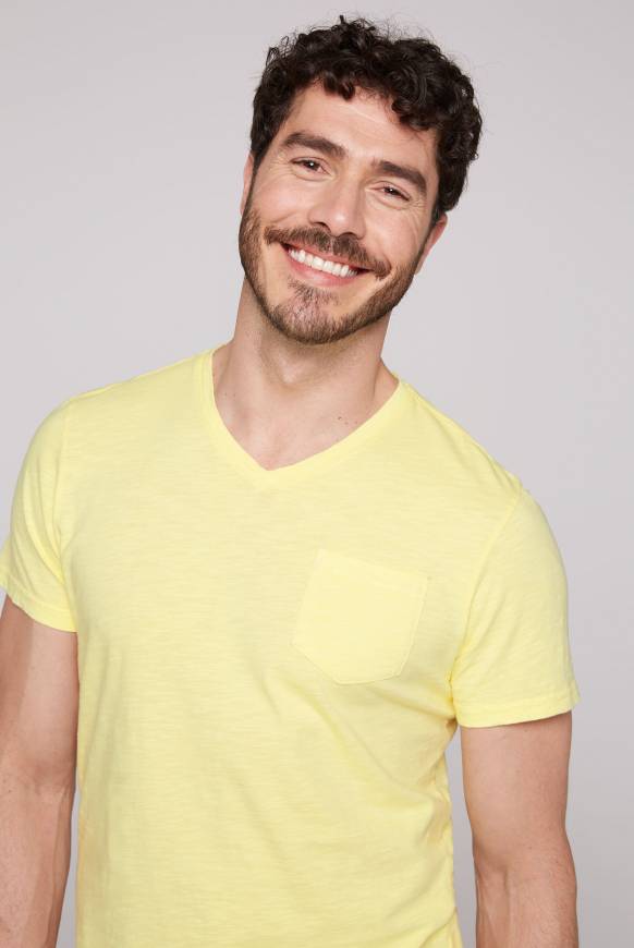 Soccx T-Shirt V-Neck mit Brusttasche sun Wochenangebot