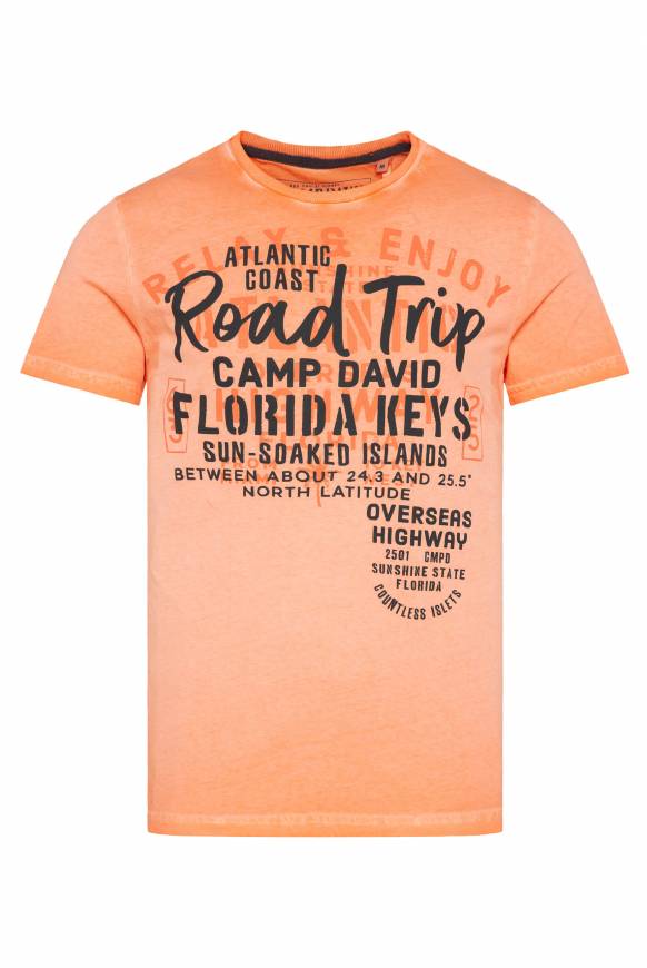 Soccx T-Shirt mit Puff-Print sunshine orange S Begrenzte Freigabe