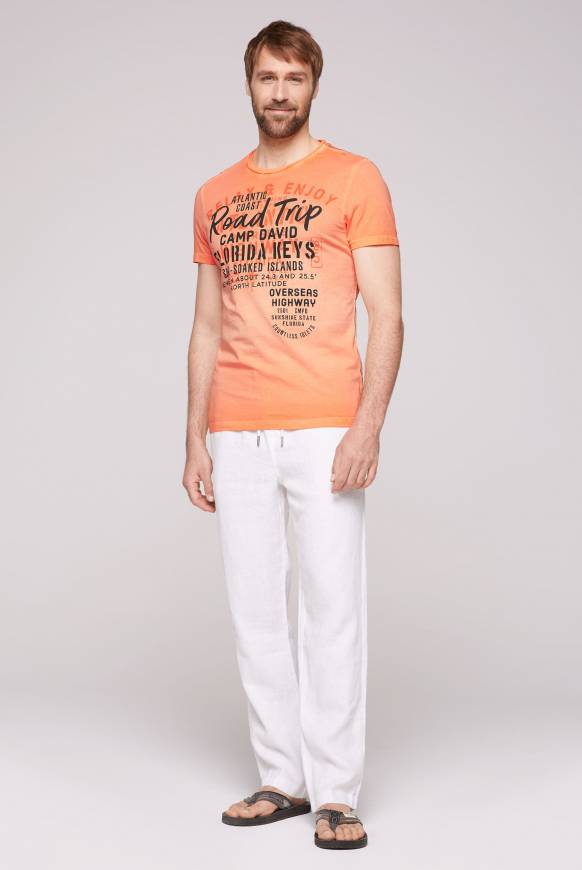 Soccx T-Shirt mit Puff-Print sunshine orange S Begrenzte Freigabe