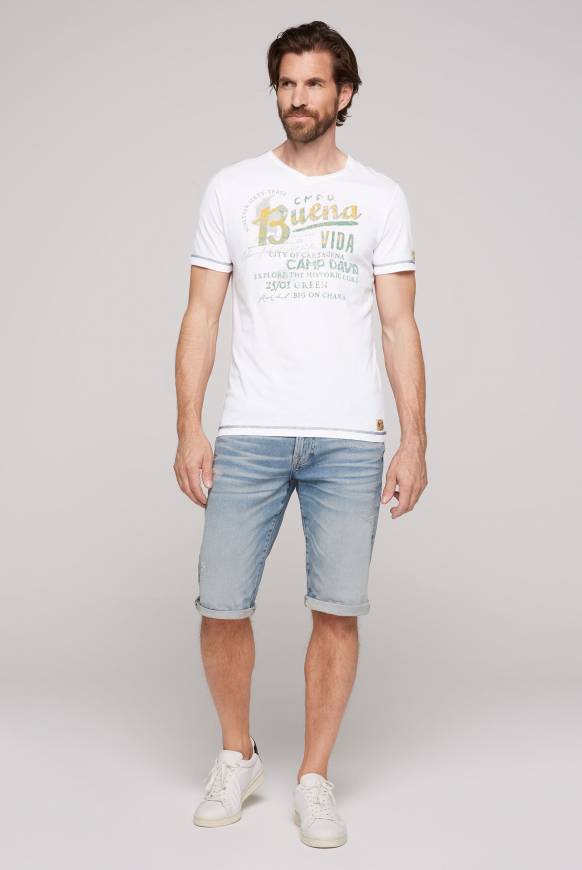 Soccx V-Shirt mit Used-Optik opticwhite Neueste Stile