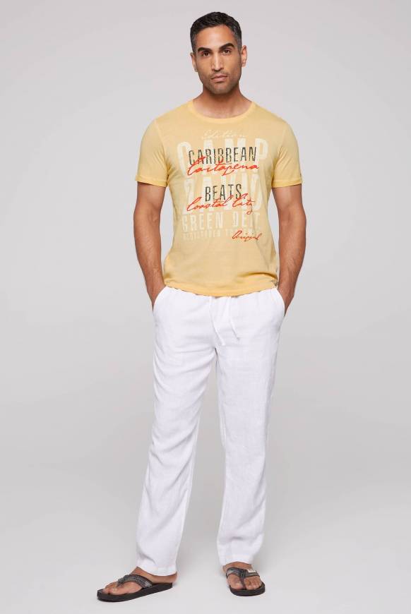 Soccx Rundhalsshirt mit Wording Print warm sun Letzter Tag