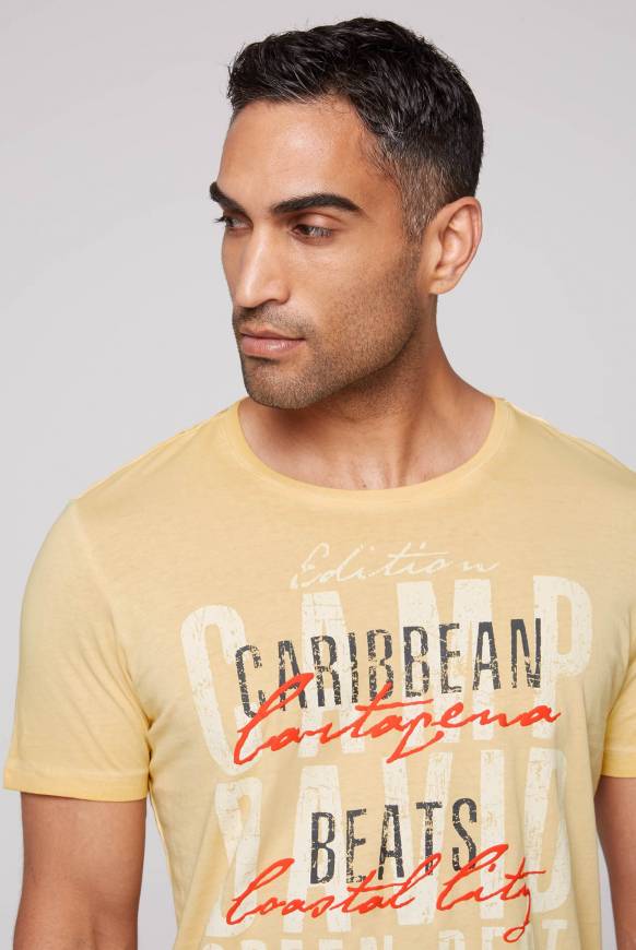 Soccx Rundhalsshirt mit Wording Print warm sun Letzter Tag