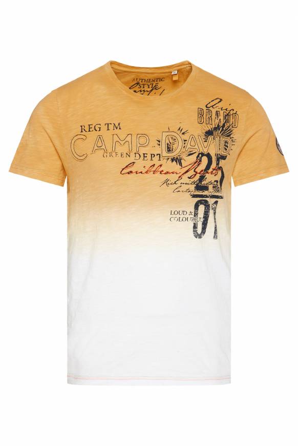 Soccx Dip Dye T-Shirt mit Artwork warm sun S Bis zu 50% Rabatt