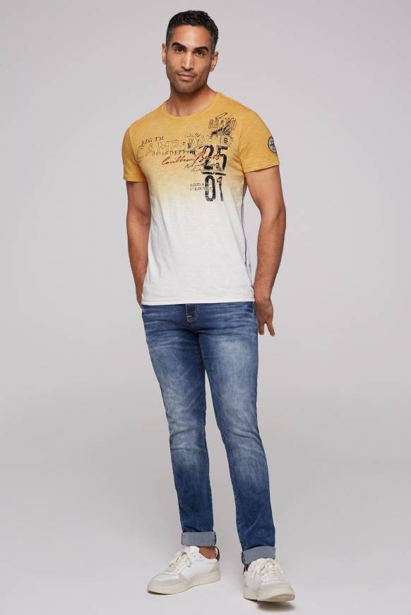 Soccx Dip Dye T-Shirt mit Artwork warm sun S Bis zu 50% Rabatt