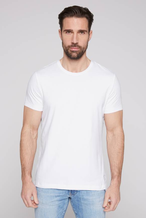 Soccx Basic T-Shirt mit Rundhalsausschnitt, Doppelpack optic white / optic white Nur für heute