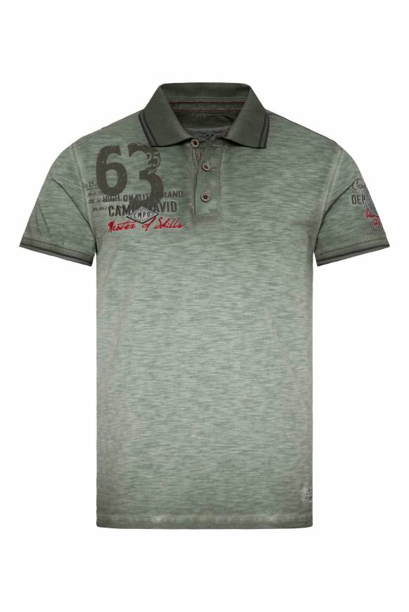 Soccx Pikee-Polo mit Prints und Stickereien green olive 50% Rabatt mit kostenlosem Versand