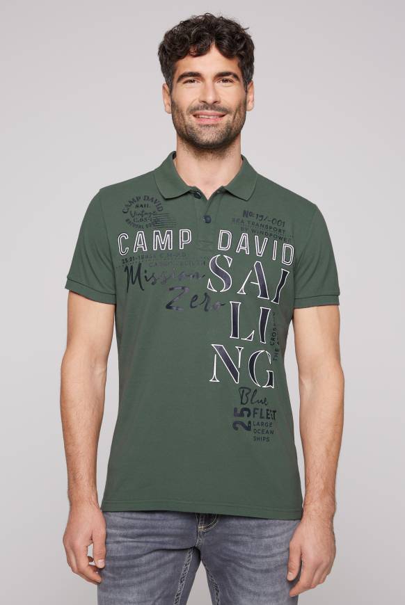 Soccx Pikee-Poloshirt mit Sailing Print grey green L 50% Rabatt für begrenzte Zeit