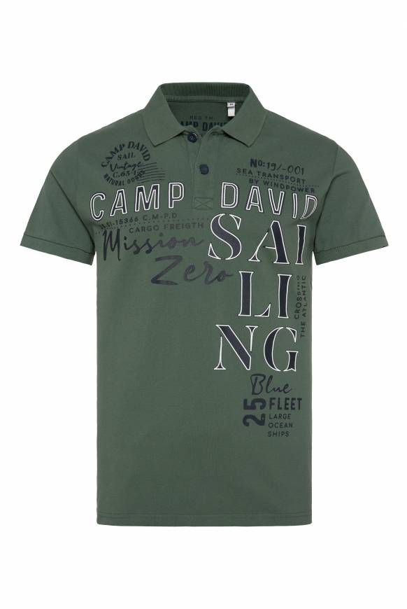 Soccx Pikee-Poloshirt mit Sailing Print grey green L 50% Rabatt für begrenzte Zeit