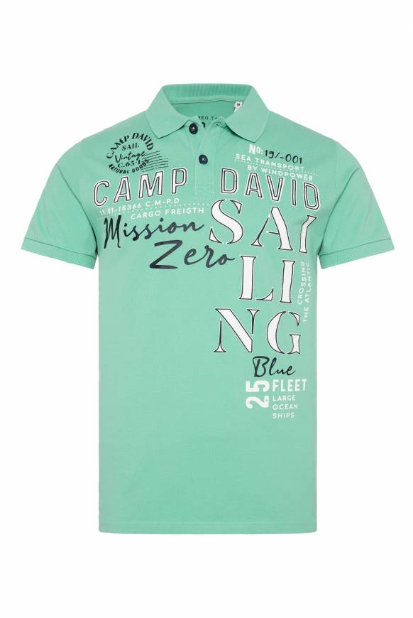 Soccx Pikee-Poloshirt mit Sailing Print sea green L Rabatte dieses Monats