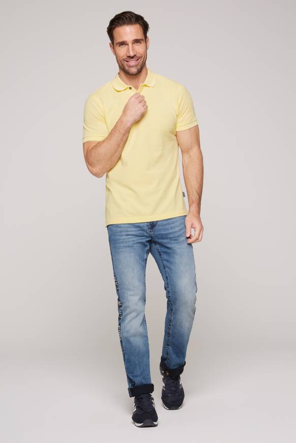 Soccx Basic Pikee-Polo mit Trikotkragen sun Angebote