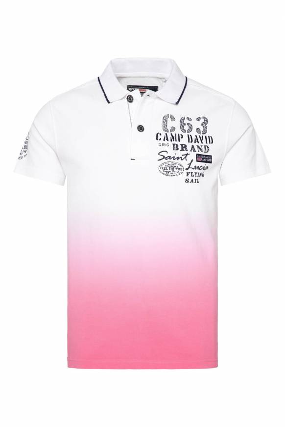 Soccx Pikee-Polo Dip Dye mit Logo Artworks opticwhite / pink punch Schlussverkauf