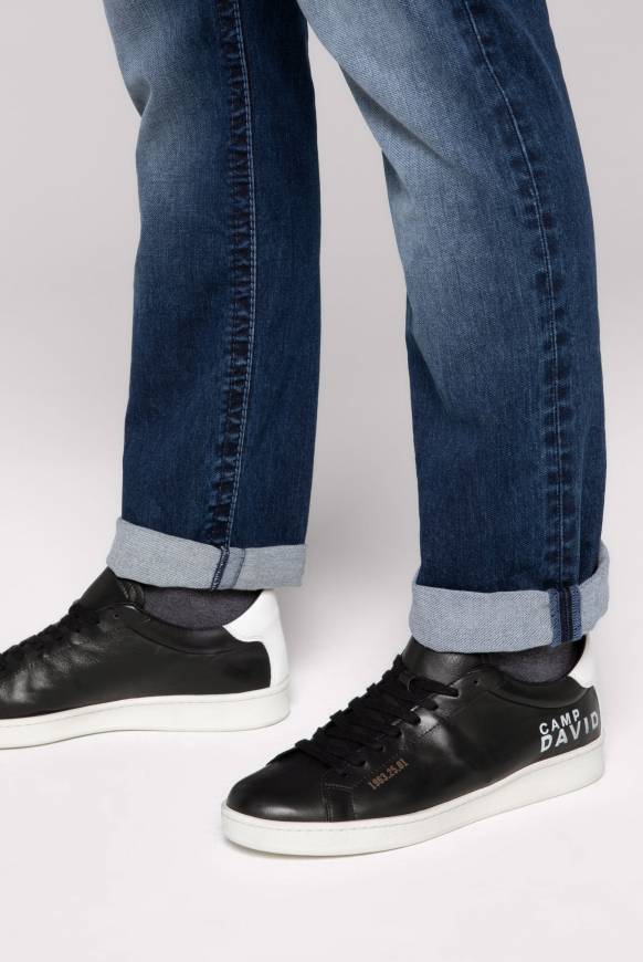 Soccx Sneaker aus Leder mit Logo Prints black Kostenloser Versand