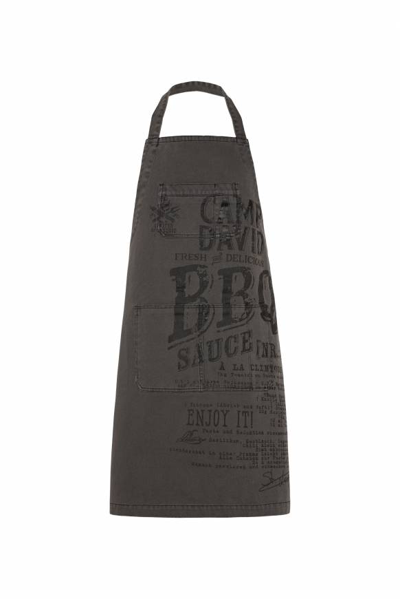 Soccx Grillschürze mit BBQ Print granite Räumungsverkauf
