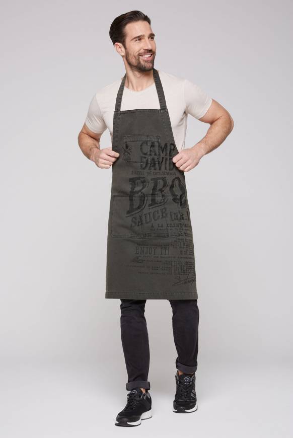 Soccx Grillschürze mit BBQ Print granite Räumungsverkauf