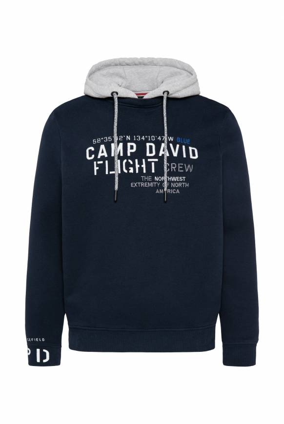 Soccx Sweatshirt mit Kontrastkapuze und Logo-Stickereien blue navy JETZT KAUFEN