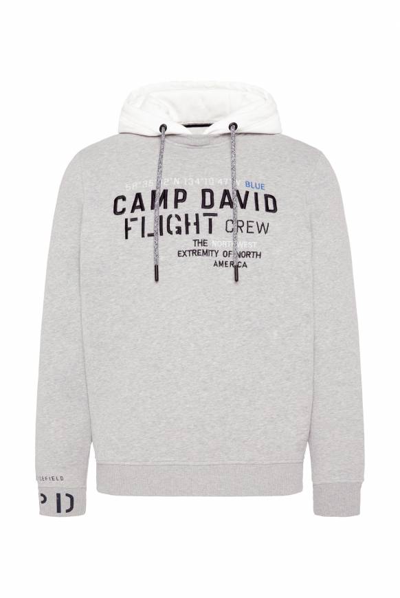 Soccx Sweatshirt mit Kontrastkapuze und Logo-Stickereien granite melange Neueste Stile