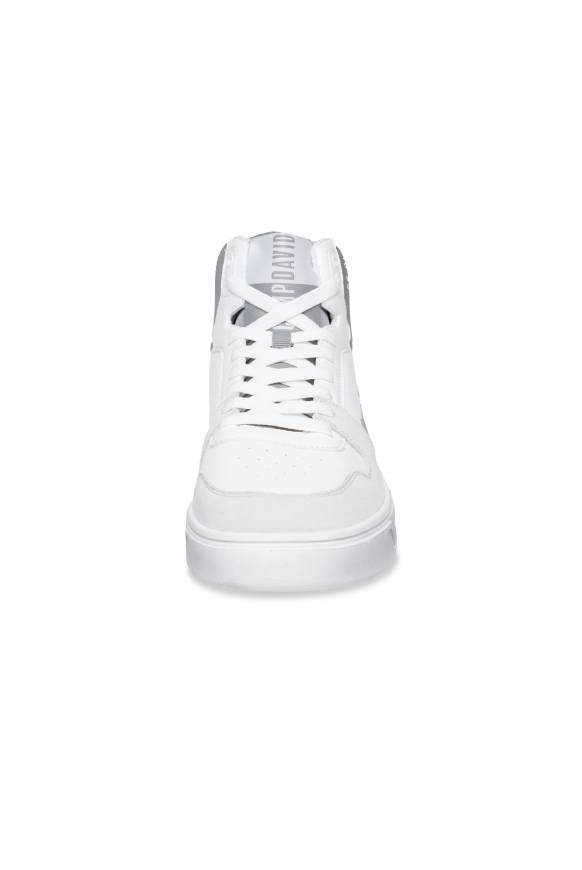 Soccx Hightop Sneaker im Materialmix mit Rubber Logos white Nur noch ein Tag übrig