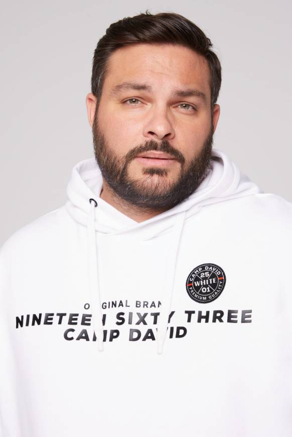 Soccx Hoodie mit Rubber Print opticwhite S Fabrikladen