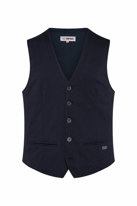 Soccx Anzugweste aus diagonalem Jersey blue navy Preisnachlass