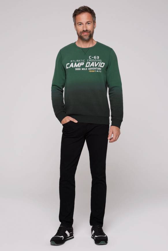 Soccx Sweatshirt Dip Dye mit Puff-Print dark green Letzte 3 Tage