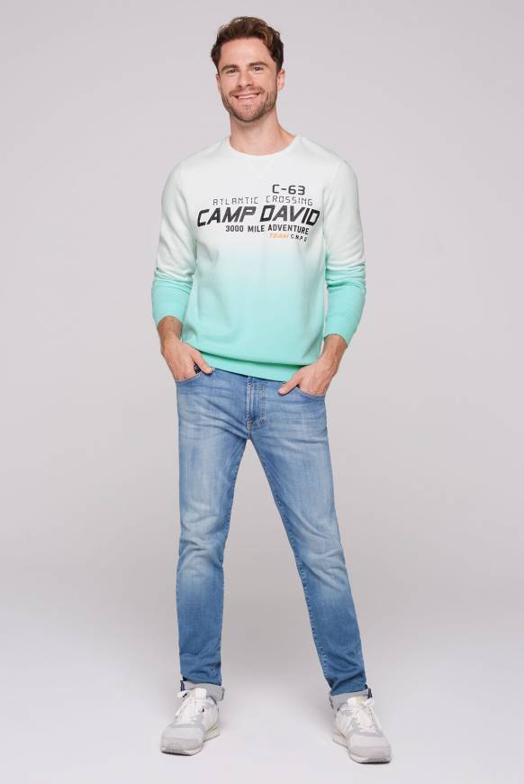 Soccx Sweatshirt Dip Dye mit Puff-Print ivory JETZT KAUFEN