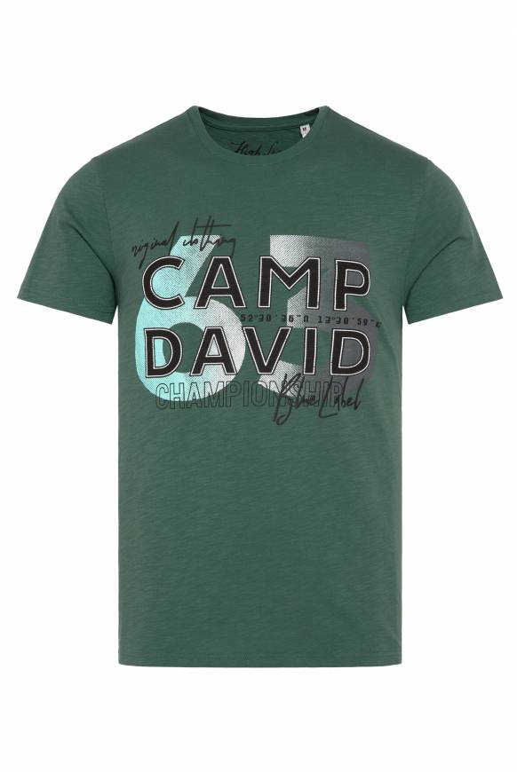 Soccx T-Shirt mit Rubber Print dark green Bis zu 65% Rabatt