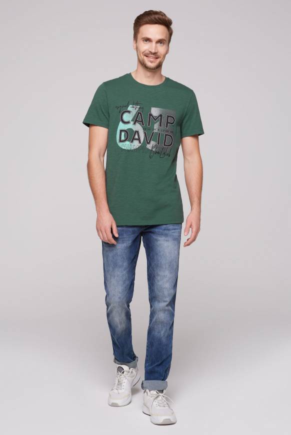 Soccx T-Shirt mit Rubber Print dark green Bis zu 65% Rabatt