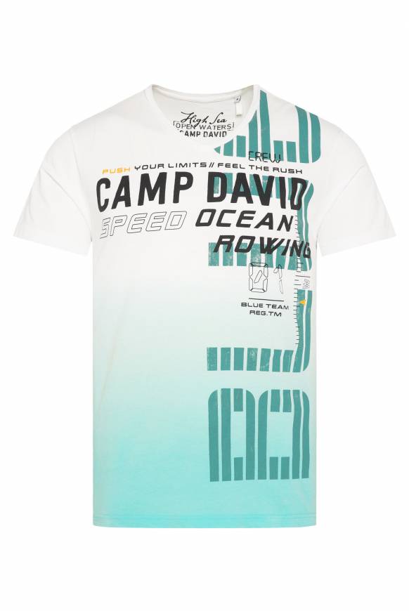 Soccx V-Shirt Dip Dye mit Label Print ivory M Vierteljährliche Förderung