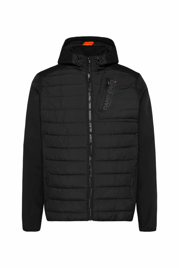 Soccx Softshelljacke im Materialmix mit Kapuze black Im Verkauf
