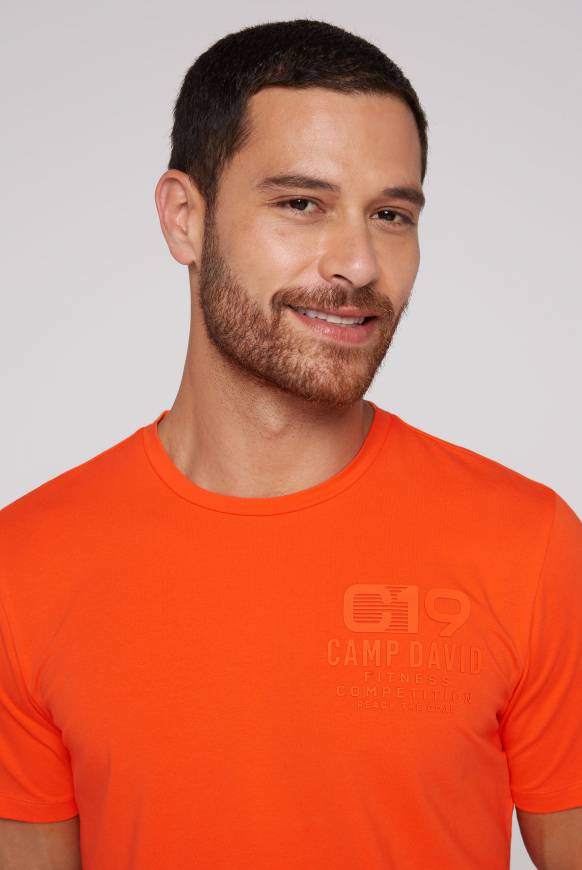 Soccx Sport-T-Shirt mit Artwork signal orange 2025
