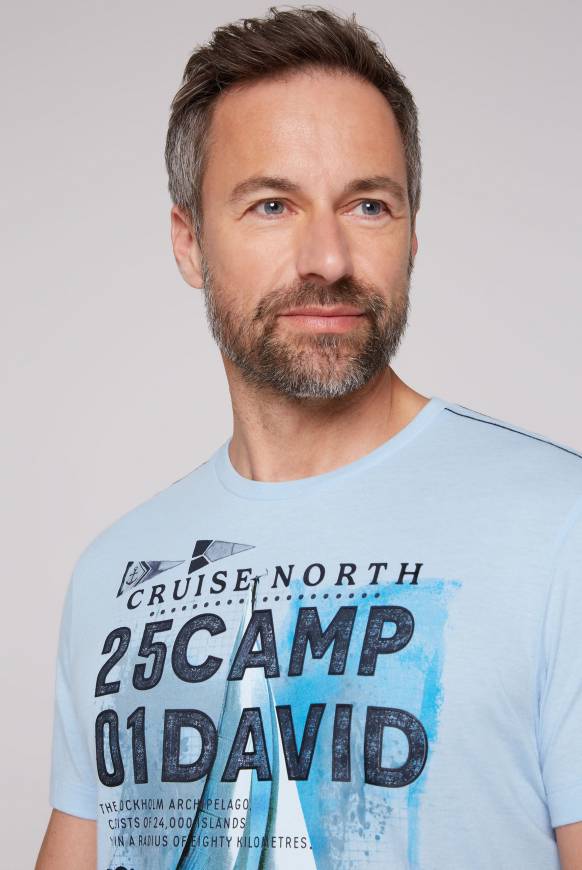Soccx T-Shirt mit Photoprint summer blue Günstiger Verkauf
