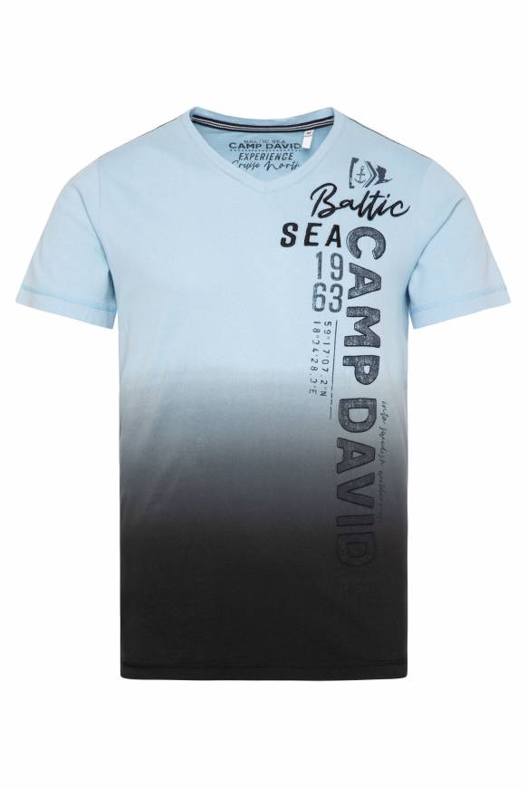 Soccx T-Shirt Dip Dye mit senkrechtem Logo Artwork black Fabrik Onlineshop