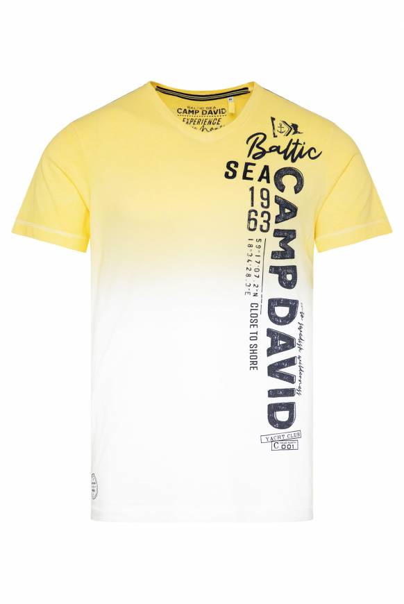 Soccx T-Shirt Dip Dye mit senkrechtem Logo Artwork light lime Sonderangebot