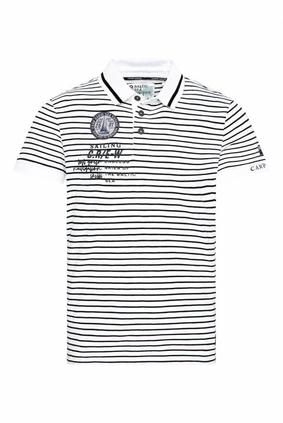 Soccx Streifen-Polo mit Logo Details opticwhite Großer Ausverkauf