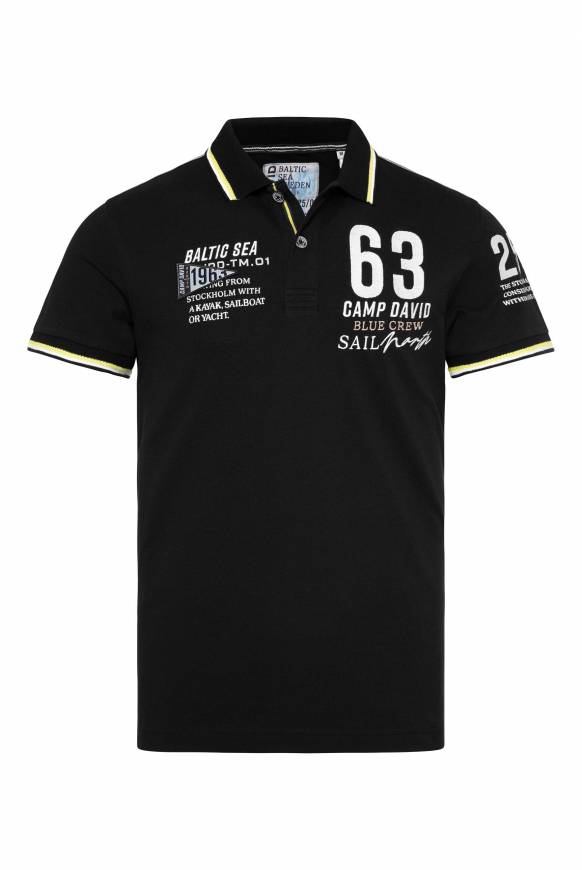 Soccx Kurzarmpolo Pikee mit Logo Artworks black Flash Sale