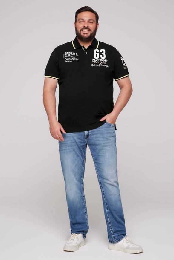 Soccx Kurzarmpolo Pikee mit Logo Artworks black Flash Sale