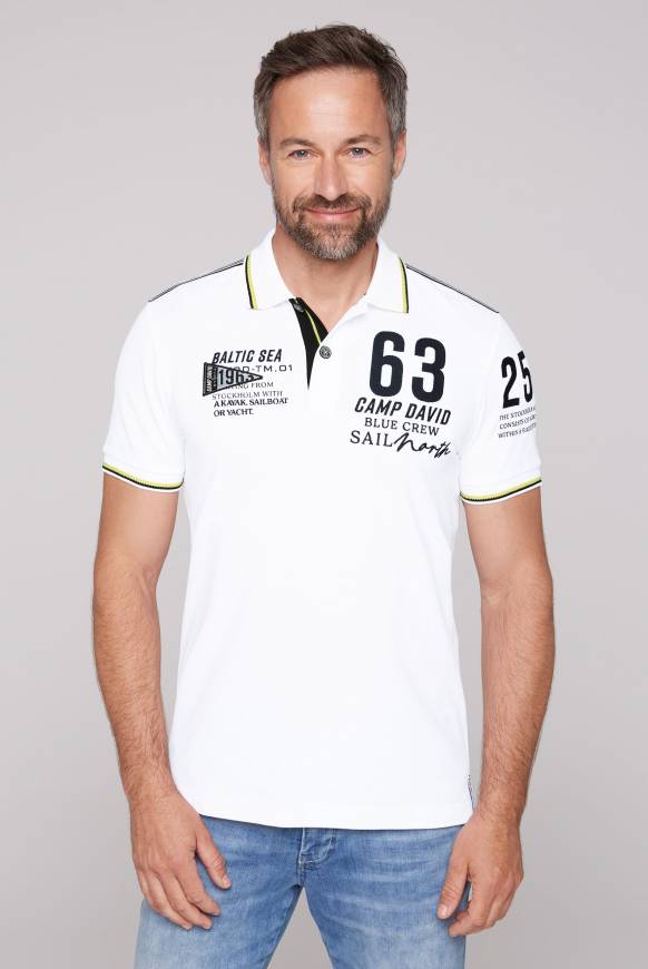 Soccx Kurzarmpolo Pikee mit Logo Artworks opticwhite Online Shopping