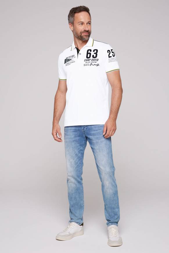 Soccx Kurzarmpolo Pikee mit Logo Artworks opticwhite Online Shopping