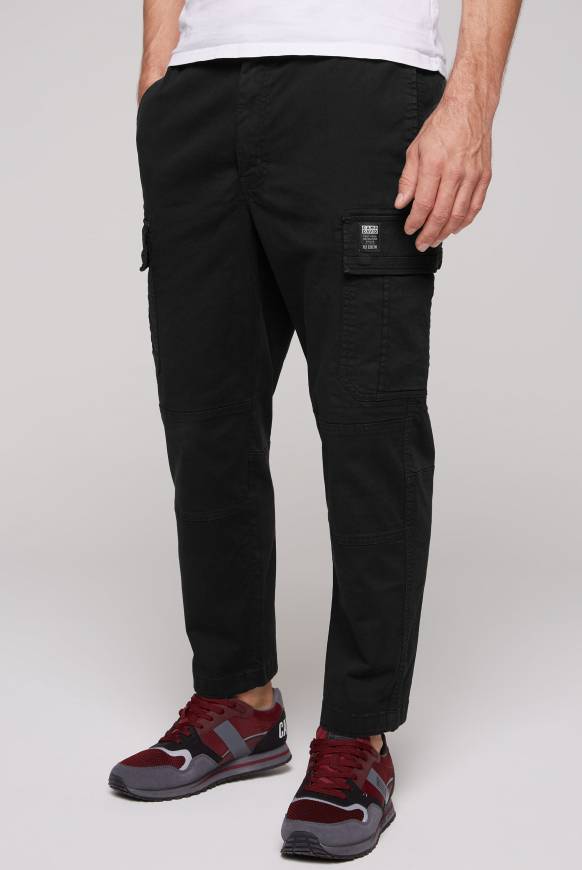 Soccx Cargohose mit Klappentaschen black Weihnachtsangebot
