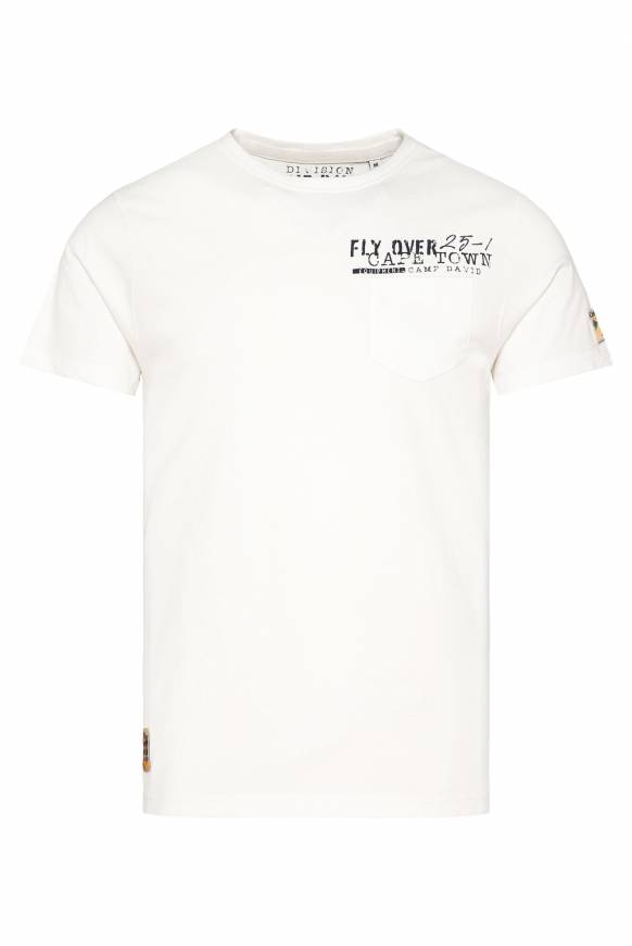 Soccx T-Shirt mit Brusttasche und Rücken-Artwork ivory Exklusive Angebote