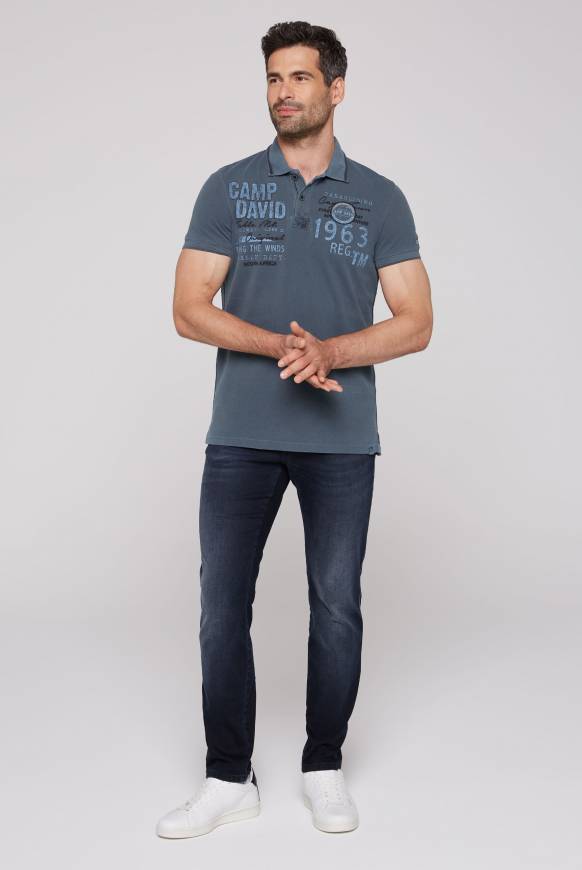 Soccx Pikee-Polo mit Logo-Applikationen blue navy Bestseller