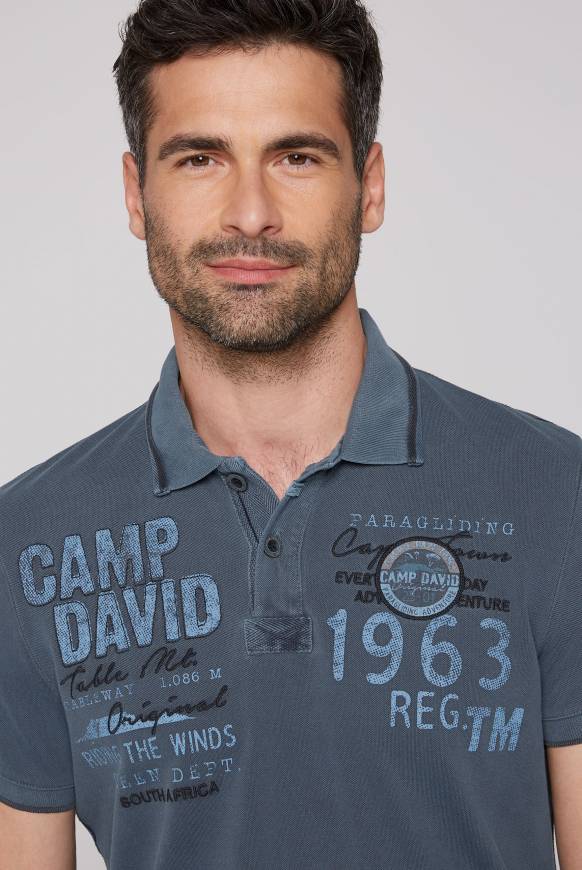 Soccx Pikee-Polo mit Logo-Applikationen blue navy Bestseller