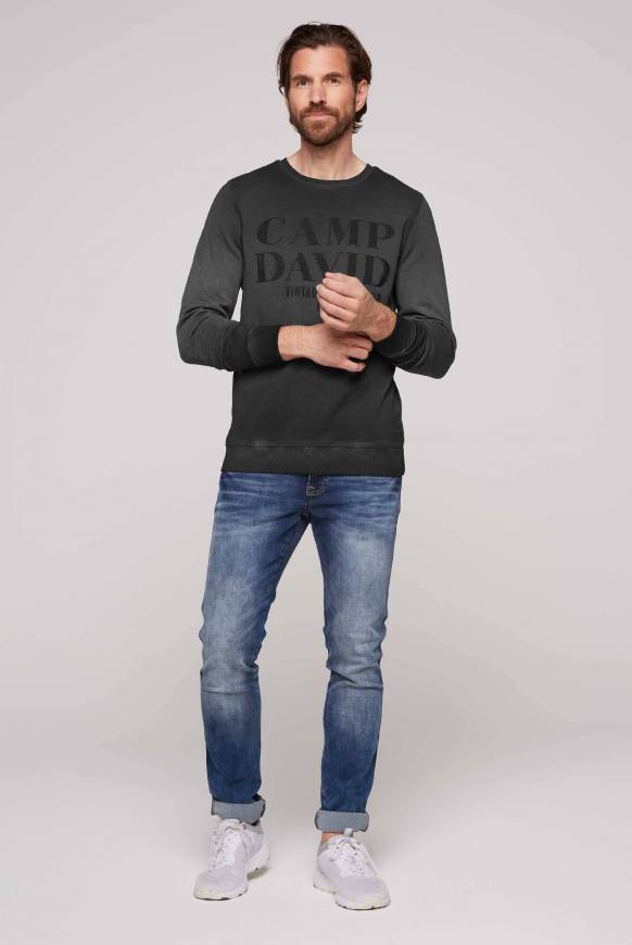 Soccx Sweatshirt mit Vintage Print black Letzte 3 Tage