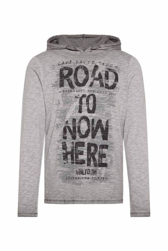 Soccx Langarmshirt mit Kapuze und Vintage Print shadow Neueste Stile
