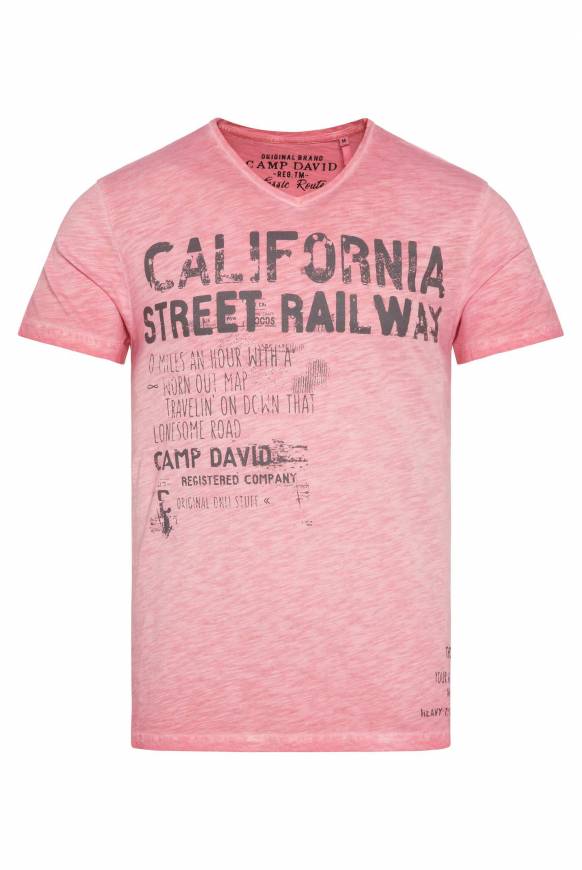 Soccx T-Shirt mit V-Neck im Vintage Style sunrise M Zeitbegrenzte Promotion