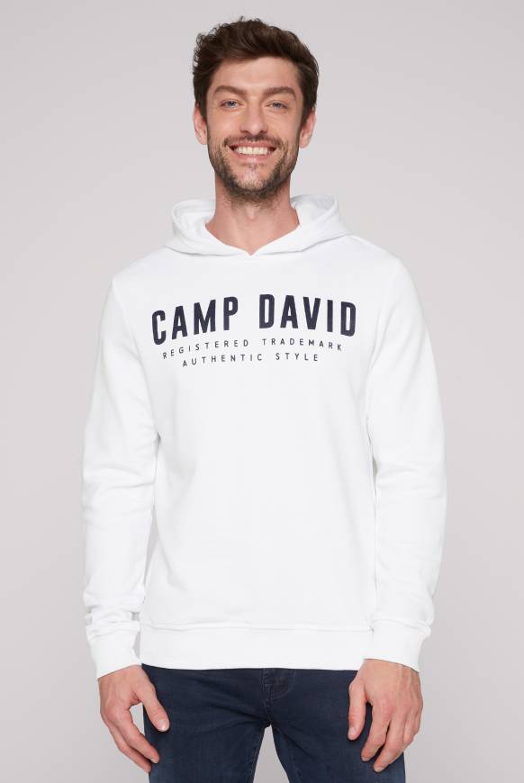 Soccx Basic Hoodie mit Logo Print opticwhite Black Friday Preise