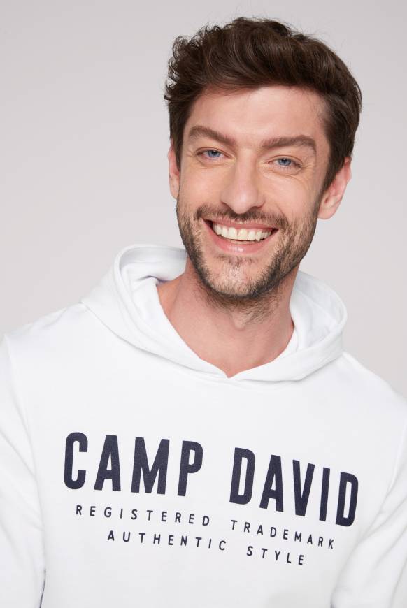 Soccx Basic Hoodie mit Logo Print opticwhite Black Friday Preise