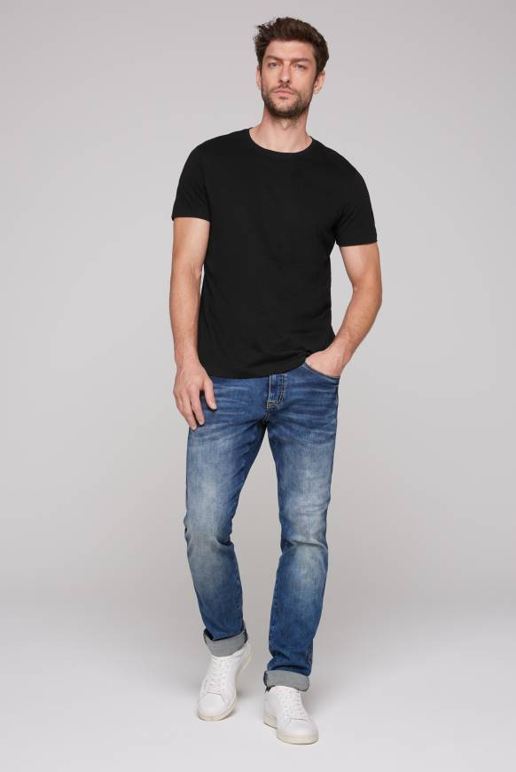 Soccx Basic T-Shirt Rundhals 2er-Pack black 50% Rabatt für begrenzte Zeit
