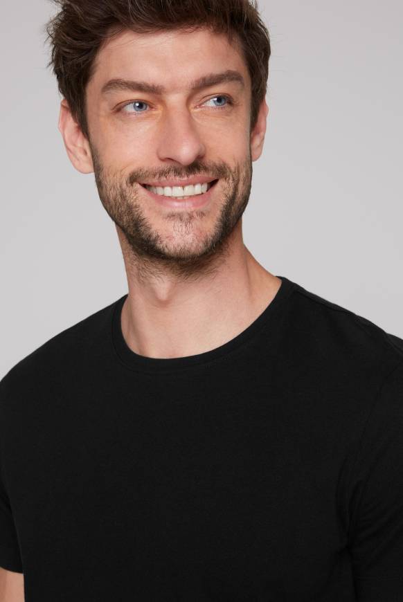 Soccx Basic T-Shirt Rundhals 2er-Pack black 50% Rabatt für begrenzte Zeit