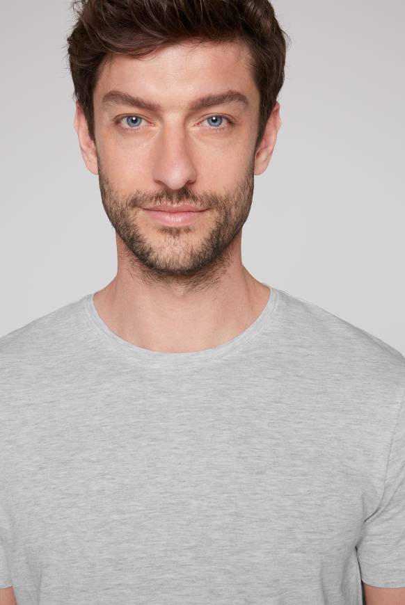 Soccx Basic T-Shirt Rundhals 2er-Pack grey melange Rabatte dieses Monats